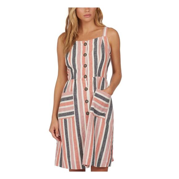 JUST Womens Green Gathered Pocketed Lined Camouflage Balloon Sleeve Square Neck Above The Knee Fit + Flare Dress